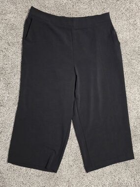 Women’s Nine West Black Pull-On, Wide Leg, Capri Pants - 1X